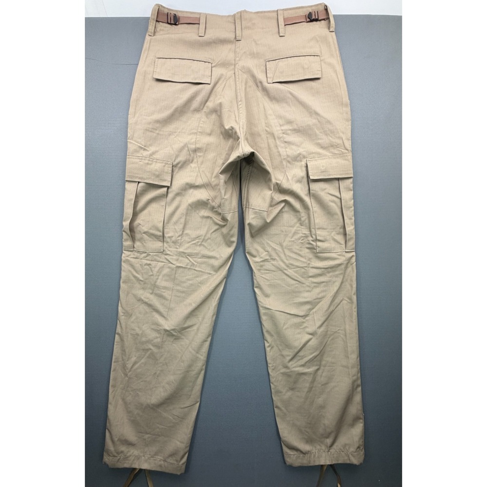 BDU Combat Trousers Khaki Tan Cargo Pants 100% Cotton USA | Men's Medium Long - Picture 3 of 15